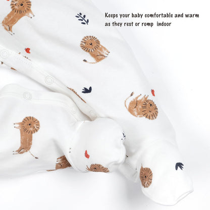 Baby Boys Girls Cotton Footies Multi Pack Long Sleeve Baby Footed One-Piece Jumpsuit Multi Pack