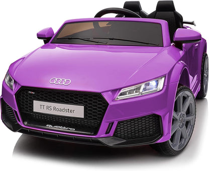 Electric Car for Kids, Licensed Audi 6V Kids Ride on Car Toy for Toddlers with Remote - Purple