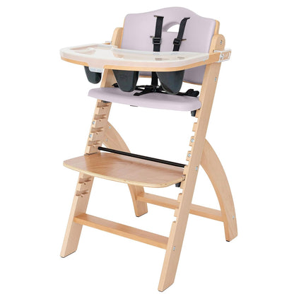 Abiie Beyond Junior Wooden High Chair with Tray - Adjustable and Convertible High Chair for Babies
