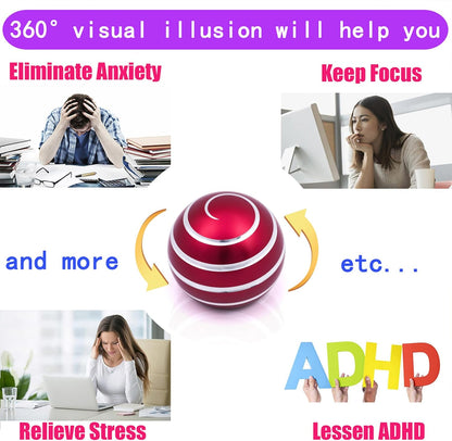 Desk-Fidget-Toys for Kinetic-Toy: Cool-Gadgets Cool-Stuff for Adults Kids Teens, Spinning Up to 180 Seconds, Stress Relief Toy for Christmas Optical-Illusion Gift for Office School Home Women Men