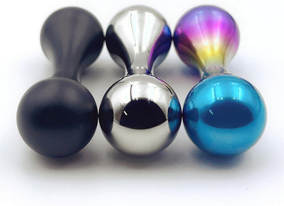 Knucklebone Skill Toys, Small Bone Toys, Made of Metal, Portable EDC Fingers Fidget Toys, Gifts for Skill Players (Titanium/Dazzling Colour)