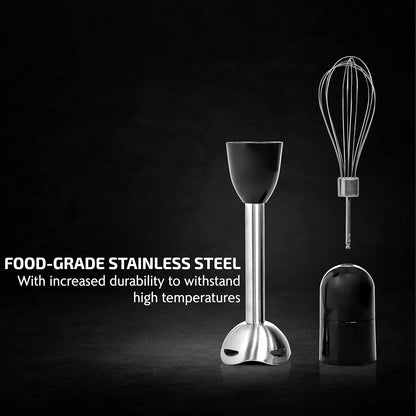 OVENTE Immersion Hand Blender, 300W Electric Handheld Portable Stick Mixer Set with 2 Mixing Speed