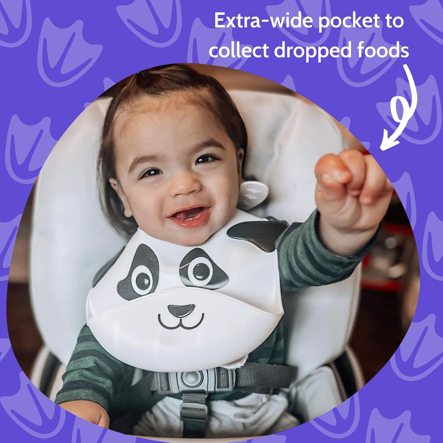 Silly Goose Silicone Animal Baby Bibs for Babies and Toddlers, Waterproof, Adjustable, Soft, Extra