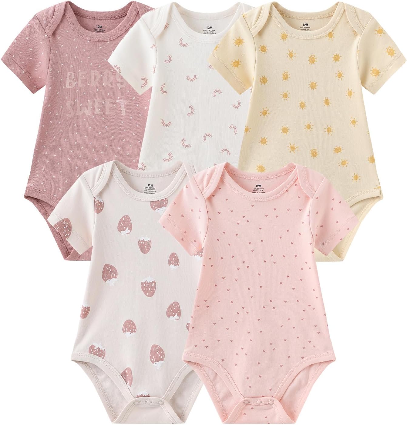 Newborn Layette Gift Set Bodysuits Pants for Baby Girl and Boy 24 Piece 100% Cotton Essentials and Accessories