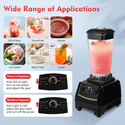 Blender 2L Automatic Smoothie Mixer Baby Food Blender 68oz Fruit Vegetables Juicer 2200W High-Speed