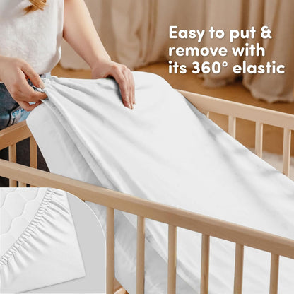 Sweety Fox 2-Pack Crib Sheets - Soft Cotton Jersey Fitted Sheets for Boys and Girls, Mini Crib