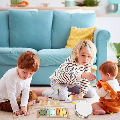 Toys for 1 2 3 4 Year Old Boys Girls, Musical Instruments Set for Toddler Age 1-2 2-3 3-4, Baby Montessori Toy Gifts for Early Learning, Christmas Birthday Gift for Toddler Boy Girl Toys