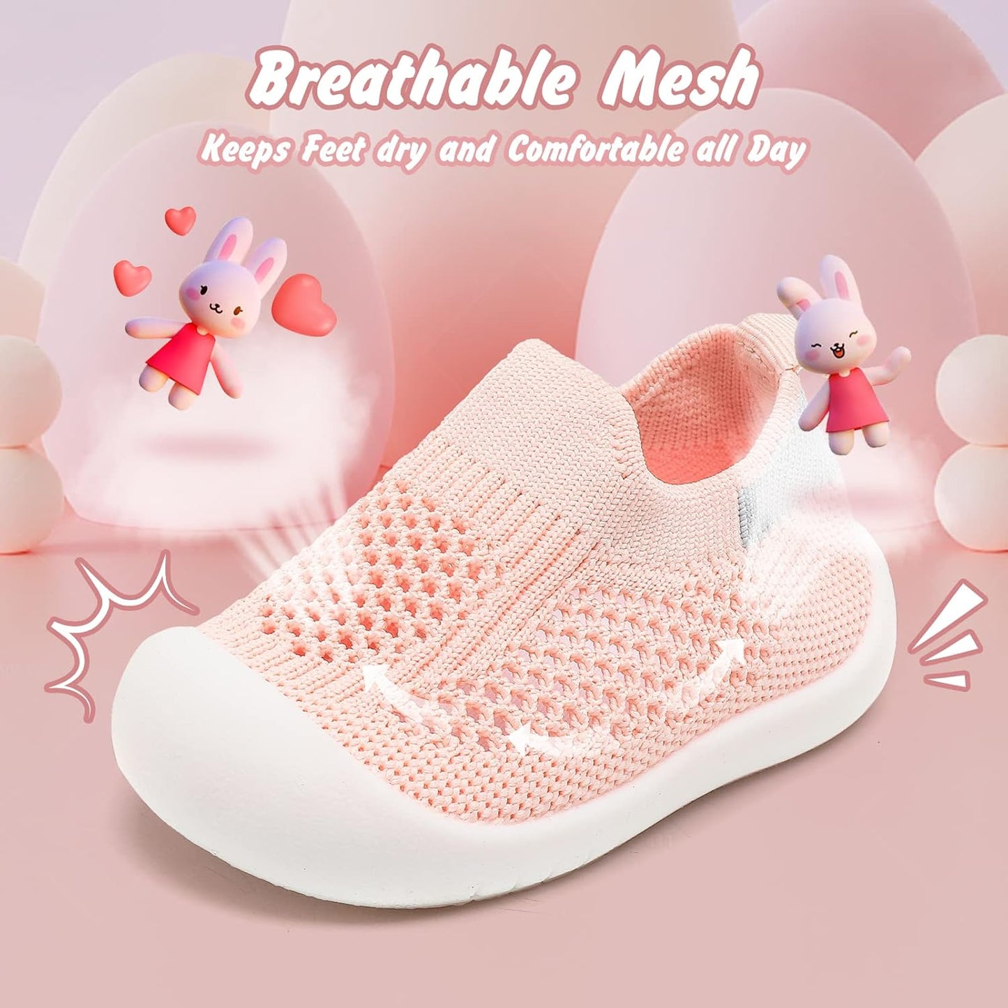 Charrost Toddler Baby Girl Boy First Walking Shoes Checkered Sneakers Sizes 3/4/5/6/7/8T. Soft, Cute,Flexible for First Walkers. Non-Slip, Slip On, Wide Toe Box Indoors Outdoors