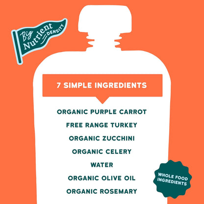 Serenity Kids 6+ Month Baby Food Puree Pouches with Ethically Sourced Meat & Organic Veggies - 3.5