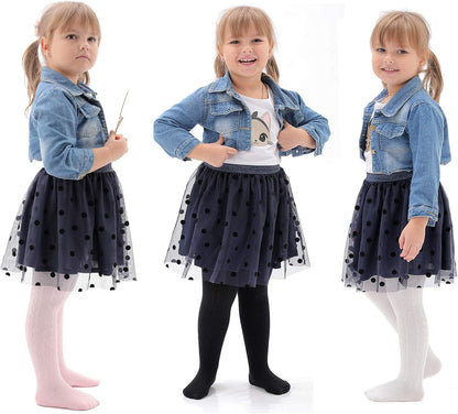 EPEIUS Baby Girl Tights Thick Cable Knit Leggings Stockings Cotton Pantyhose for Newborn Infant Toddler 3/4/5/6 Pack