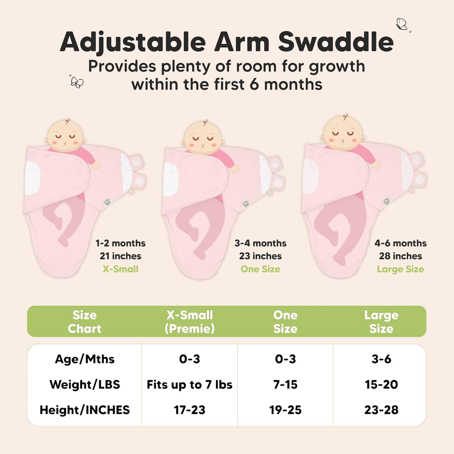 KeaBabies 3-Pack Organic Baby Swaddle Sleep Sacks - Swaddles for Newborns, Infant 0-3 Months, Baby