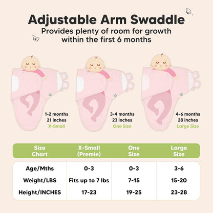 KeaBabies 3-Pack Organic Baby Swaddle Sleep Sacks - Swaddles for Newborns, Infant 0-3 Months, Baby