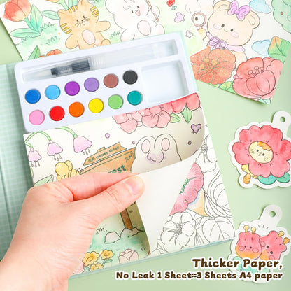 Paint with Water Coloring Books for Kids Ages 3-5, 4-8 – Cute Coloring Book for Teens,Arts and Crafts for Kids Ages 3 4 5 6 7 8+, Birthday Gift Toys for Girls Boys,Travel Toys -Rabbit
