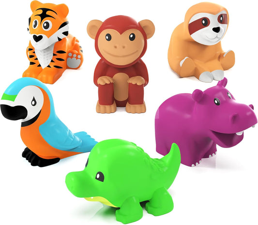 Tub Works® Rainforest™ Mold Free Bath Toys, 6 Pack | Sealed, No Hole Bath Toys Design Keeps
