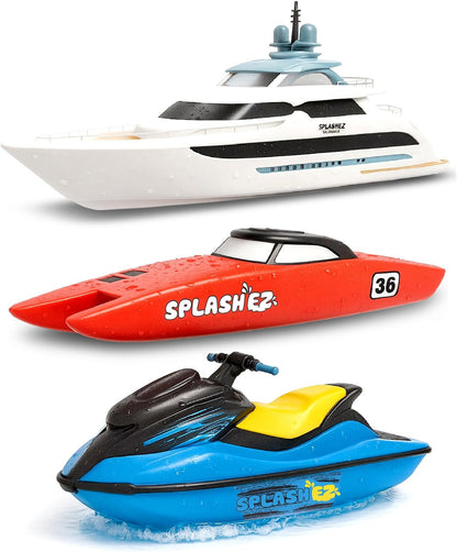 SplashEZ Bath Toy Boats for Toddlers, Mold Free Boat Bath Toys for Kids & Toddlers, No Hole for
