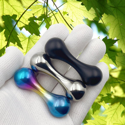 Knucklebone Skill Toys, Small Bone Toys, Made of Metal, Portable EDC Fingers Fidget Toys, Gifts for Skill Players (Aluminium/Black)