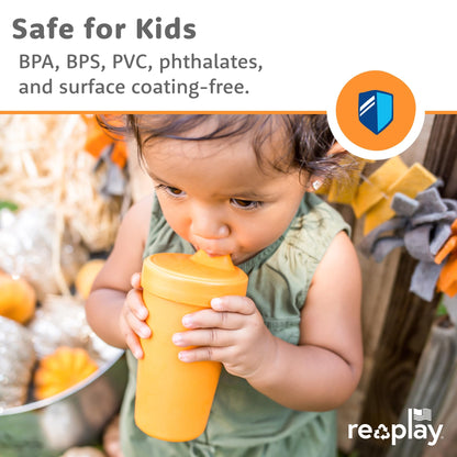 Re-Play Spill-Proof Sippy Cups for Toddlers - Kids Reusable 10 Oz Set of 4, Dishwasher & Microwave
