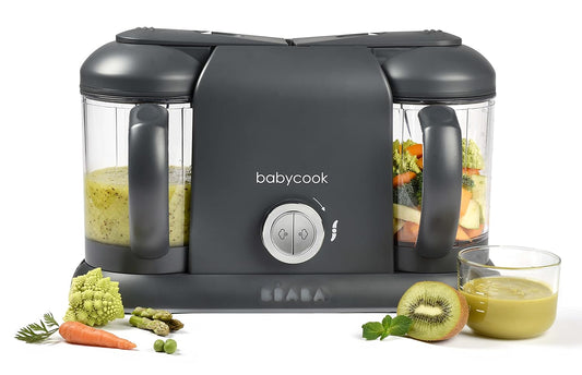 BEABA Babycook Duo 4 in 1 Baby Food Maker, Puree Steamer and Blender for Purees, Grinder with Auto