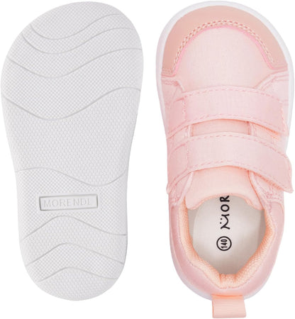 MORENDL Wide Toe Box Shoes Toddler Barefoot Shoes Baby Walking Shoe Boy Girl Non-Slip Zero Drop Minimalist Sneakers Comfort Tennis Outdoor Activities