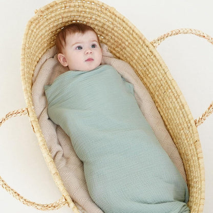 Muslin Swaddle Blankets for Newborns, 2 Pack 100% Cotton Receiving Blankets, Soft and Breathable
