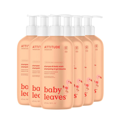 ATTITUDE 2-in-1 Shampoo and Body Wash for Baby, EWG Verified, Dermatologically Tested, Vegan