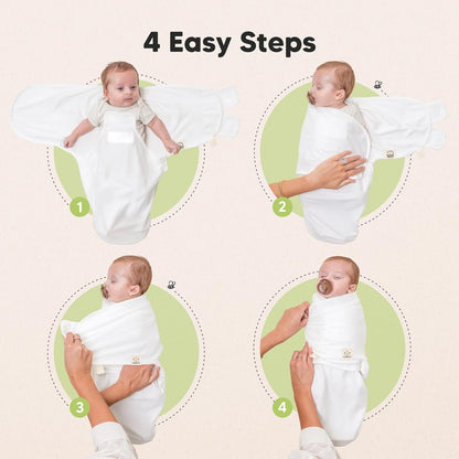 Baby Swaddle Sleep Sacks with Zipper - 3-Pack Swaddles for Newborns 0-3 Months, Infant, Baby Girls
