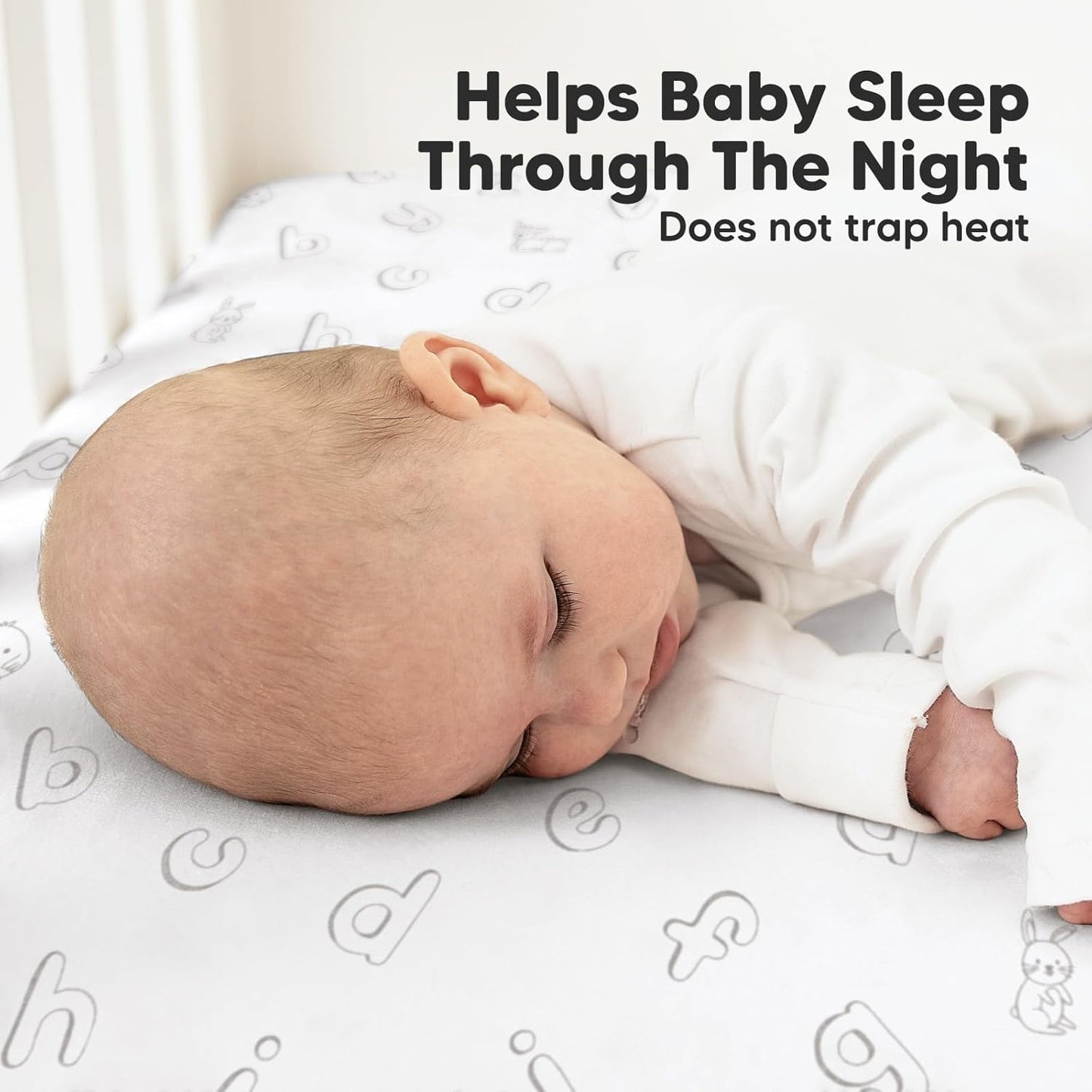 KeaBabies 2-Pack Organic Crib Sheets for Boys, Girls - 52x28 Fitted Crib Mattress Sheet Neutral