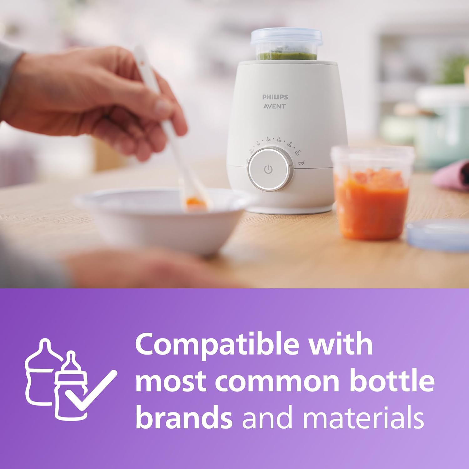 Philips Avent Premium Fast Bottle Warmer, with Smart Temperature Control, Water Bath Technology