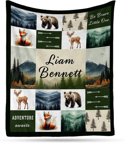 Ship Next Day, Personalized Baby Blankets - Printed in USA, Custom Name Blanket, Baby Blanket with