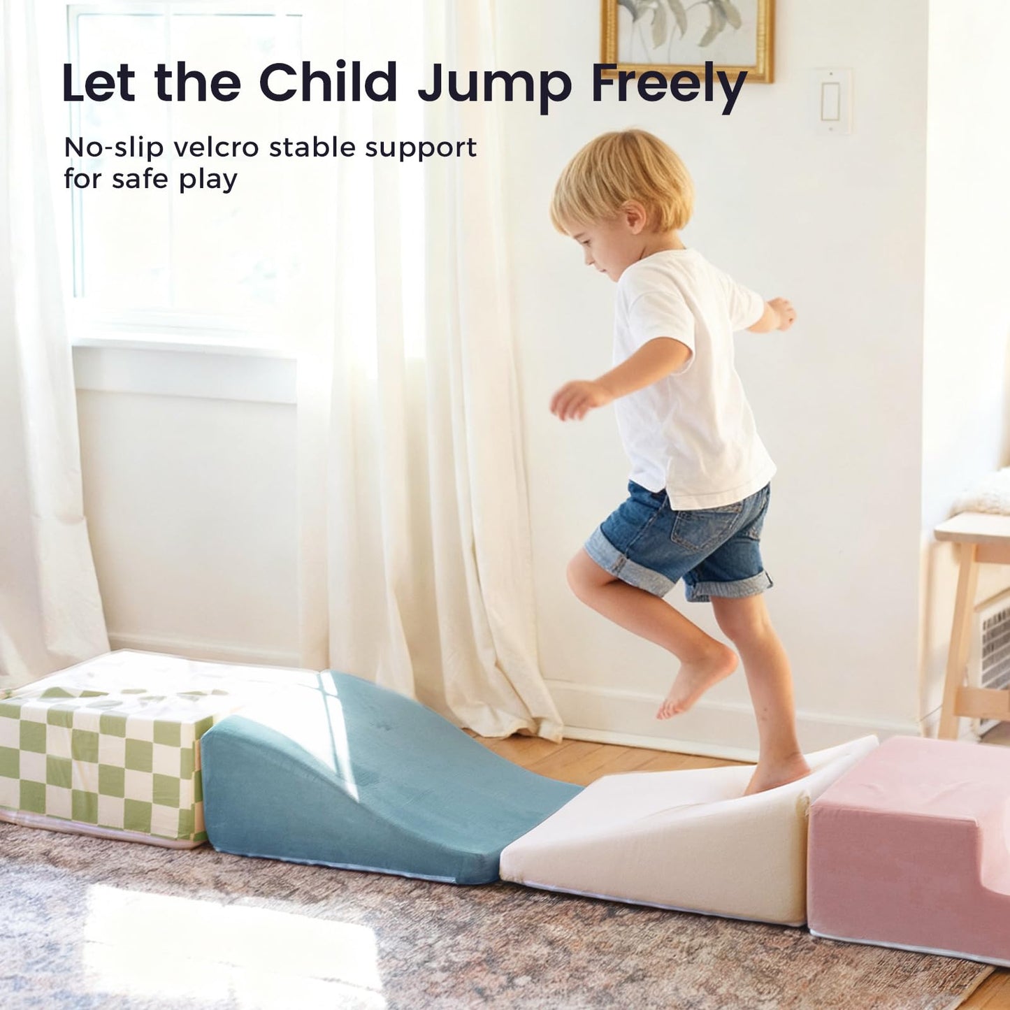 Tiny Land Soft Foam Climbing Blocks for Toddlers, 6-Piece Foam Blocks