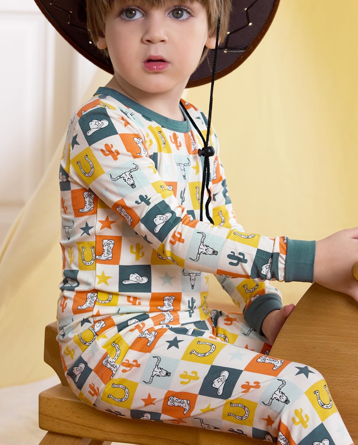 Bamboo Viscose Toddler Pajamas Boys Girls Baby 12M-8Y Pjs Sets Kids 2pcs Snug fit Long-Sleeve Sleepwear