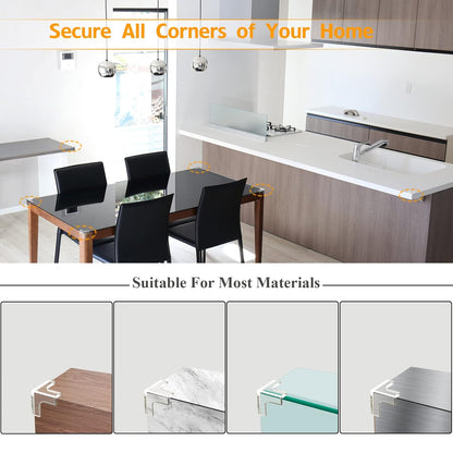 12 Pack Corner Protector, Clear Corner Guards Table Edge Protectors, Baby Safety Corner Bumpers Covers, Furniture & Sharp Corner Baby Proofing, T Shaped(1.4"x1.4" x1.4")