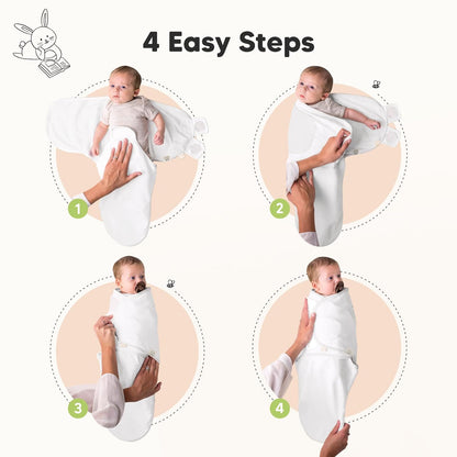 3-Pack Organic Baby Swaddle Sleep Sacks - Swaddles for Newborns, Infant 0-3 Months, Baby Girls