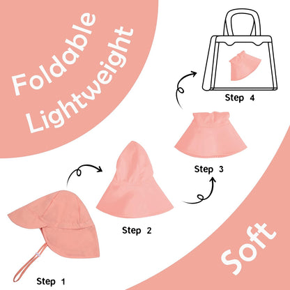 2 Pack Baby Sun Hats UPF 50+ Toddler Beach Hat for Girls Boys 0-4 Years