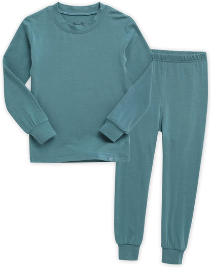 VAENAIT 6M-12Y Toddler Toddler Kids Toddler Girls Boys Soft Comfy Modal Tencel Solid Raglan Sleepwear Pajamas Pjs 2pcs Set