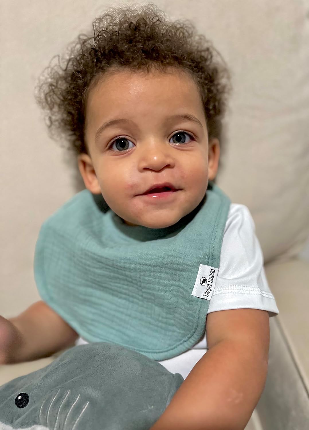 DiaperSquad's Baby Bibs for Drooling and Teething, Bibs for Boys, Baby Girl - Solid Cotton Baby Drool Bibs