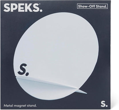 Speks Show Off Stand - Double Sided, Powder Coated Steel Magnetic Display Board - White - Magnets Sold Separately
