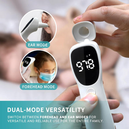 Dual Mode Thermometer for Adults, Kids, and Babies – Infrared Digital Forehead and Ear Thermometer