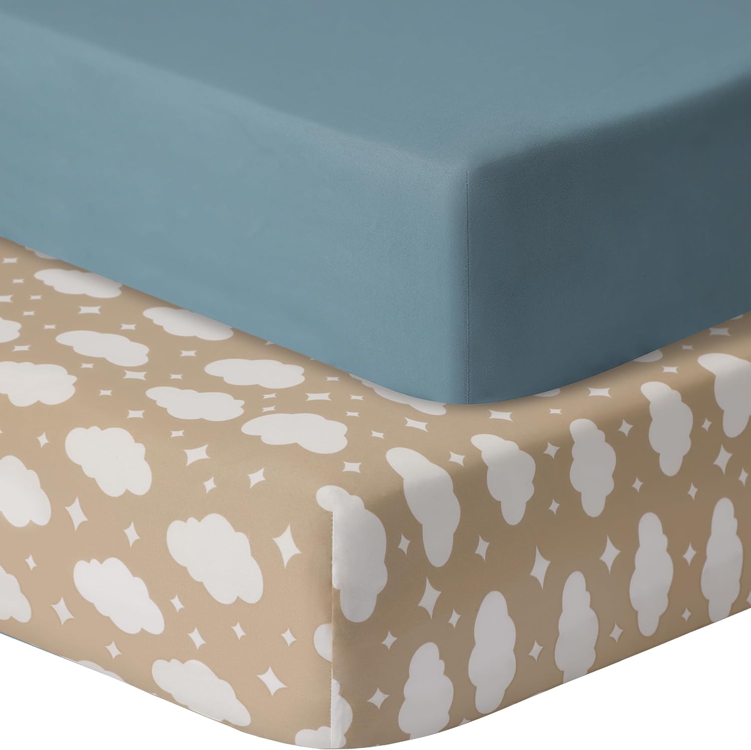 Pack and Play Sheets Fitted, 2 Pack Pack n Play Sheets for Graco Pack n Play Mattress, Unisex