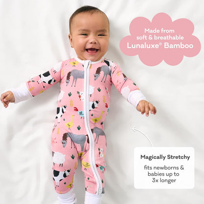 Little Sleepies Pajamas for Baby Boys & Girls, Viscose from Bamboo Baby Pajamas, Preemie & Newborn Sleepers, 2-Way Zipper PJs