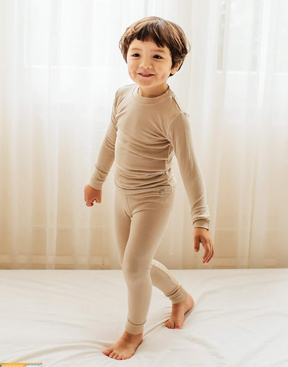 VAENAIT 6M-12Y Toddler Kids Girls Boys Soft Comfy Modal Tencel Solid Raglan Sleepwear Pajamas Pjs 2pcs/4pcs Set
