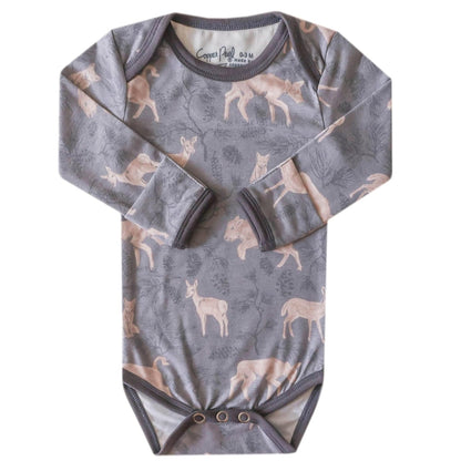 Copper Pearl Long Sleeve Bodysuit Baby: Ultra Soft Baby for Newborns, Boys, and Girls - Stylish, Comfortable, Overlap Shoulders, Premium Knit Fabric - 6-12 Months, Timber
