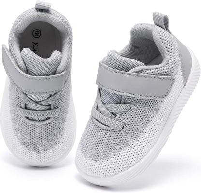 MORENDL Toddler Sneakers Baby Boys & Girls Barefoot Shoes Lightweight Breathable Walking Running Tennis Athletic Sport Shoes