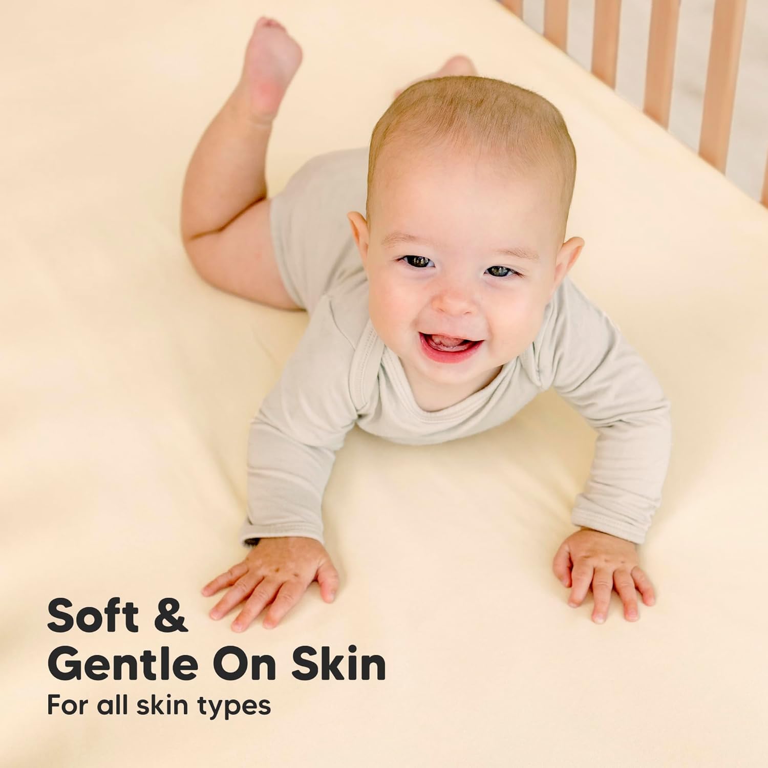 KeaBabies 2-Pack Organic Crib Sheets for Boys, Girls - 52x28 Fitted Crib Mattress Sheet Neutral