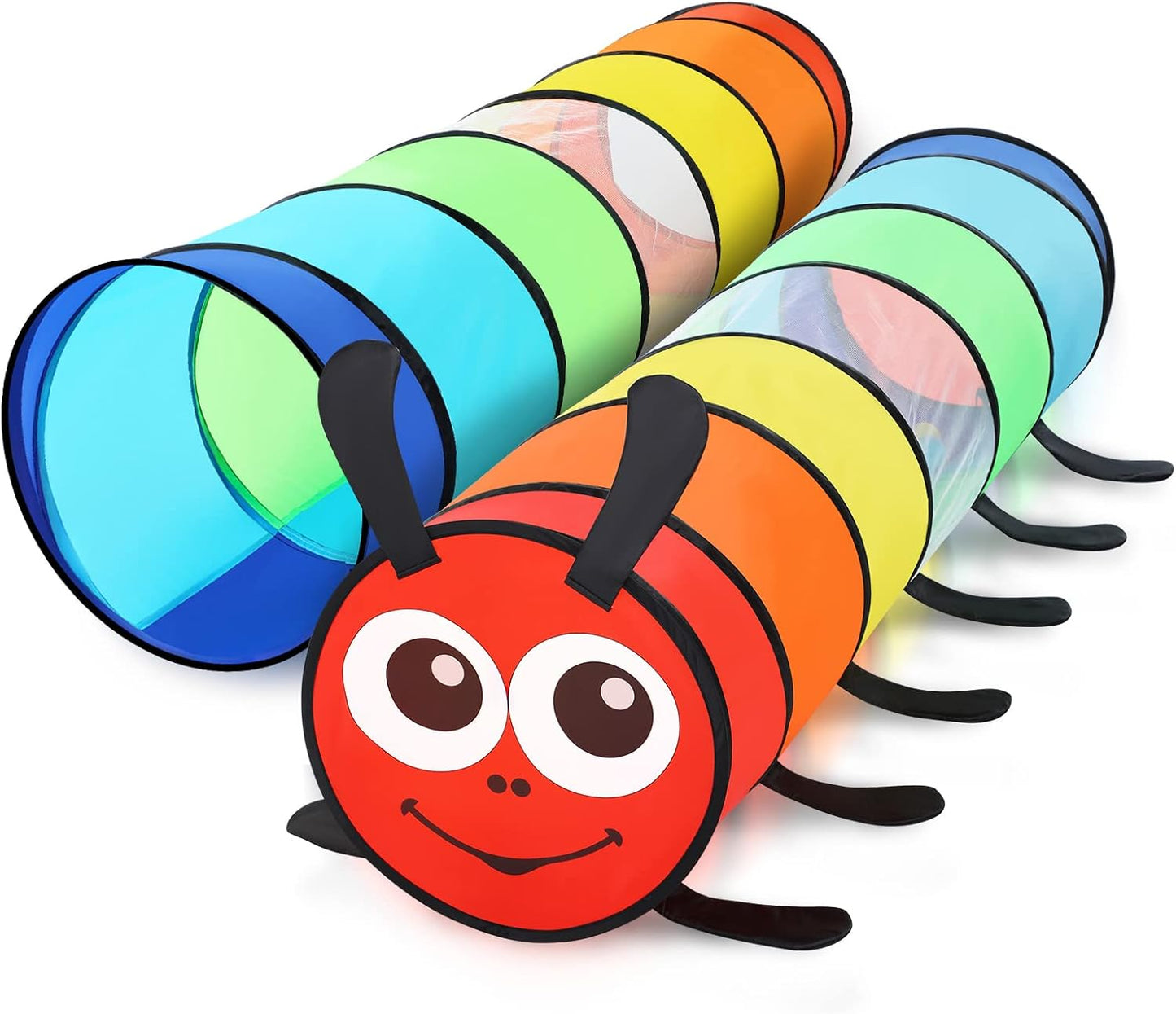 Moncoland Kids Play Tunnel Tent for Toddlers, Pack of 2 Colorful Pop Up Crawl Tunnel Toy Baby or Pet, Collapsible Gift Boy and Girl Tunnel Indoor Outdoor Game