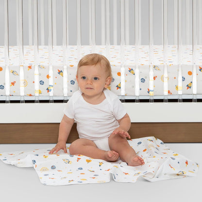 Delta Children 100% Cotton Flannel Baby Receiving Blankets for Girls and Boys – 30x30 Inches (Pack