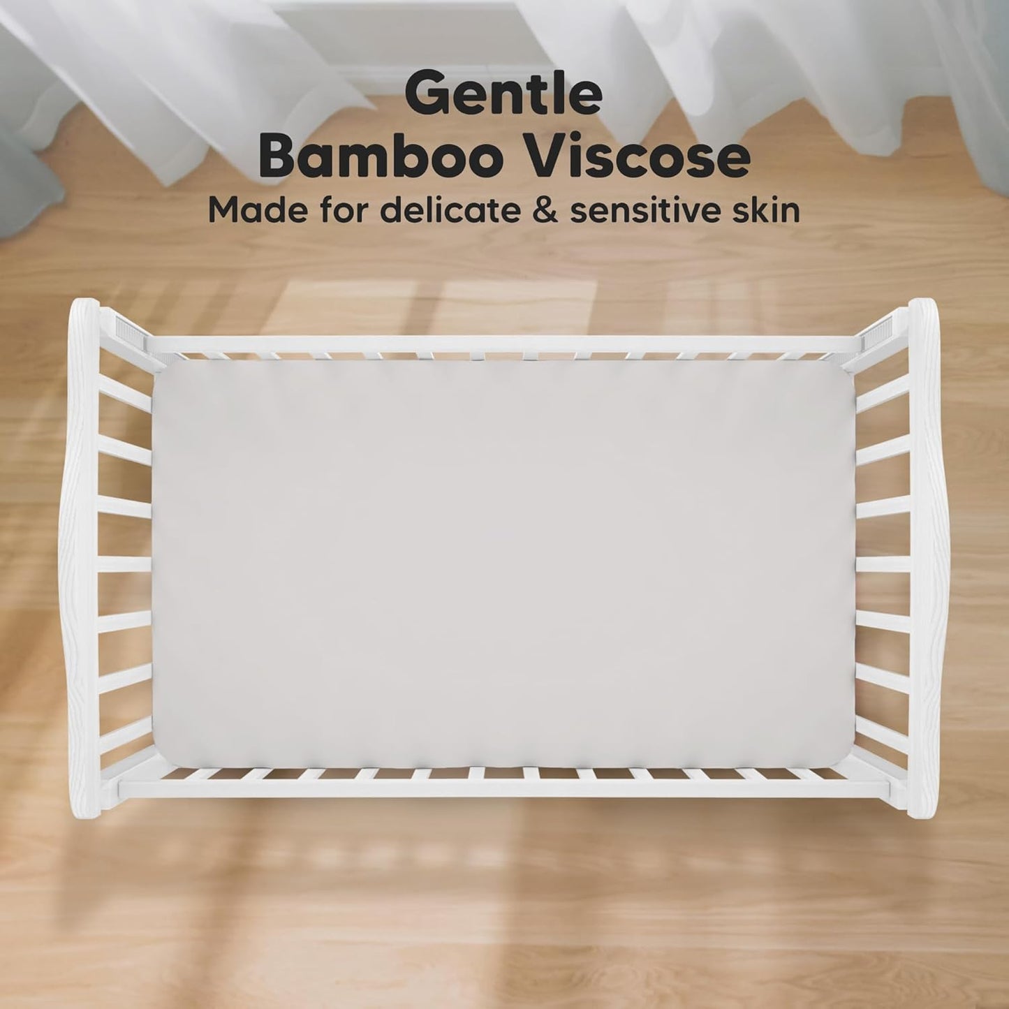 KeaBabies 2-Pack Baby Crib Sheets for Boys, Girls - 52x28 Viscose Derived from Bamboo Toddler Bed