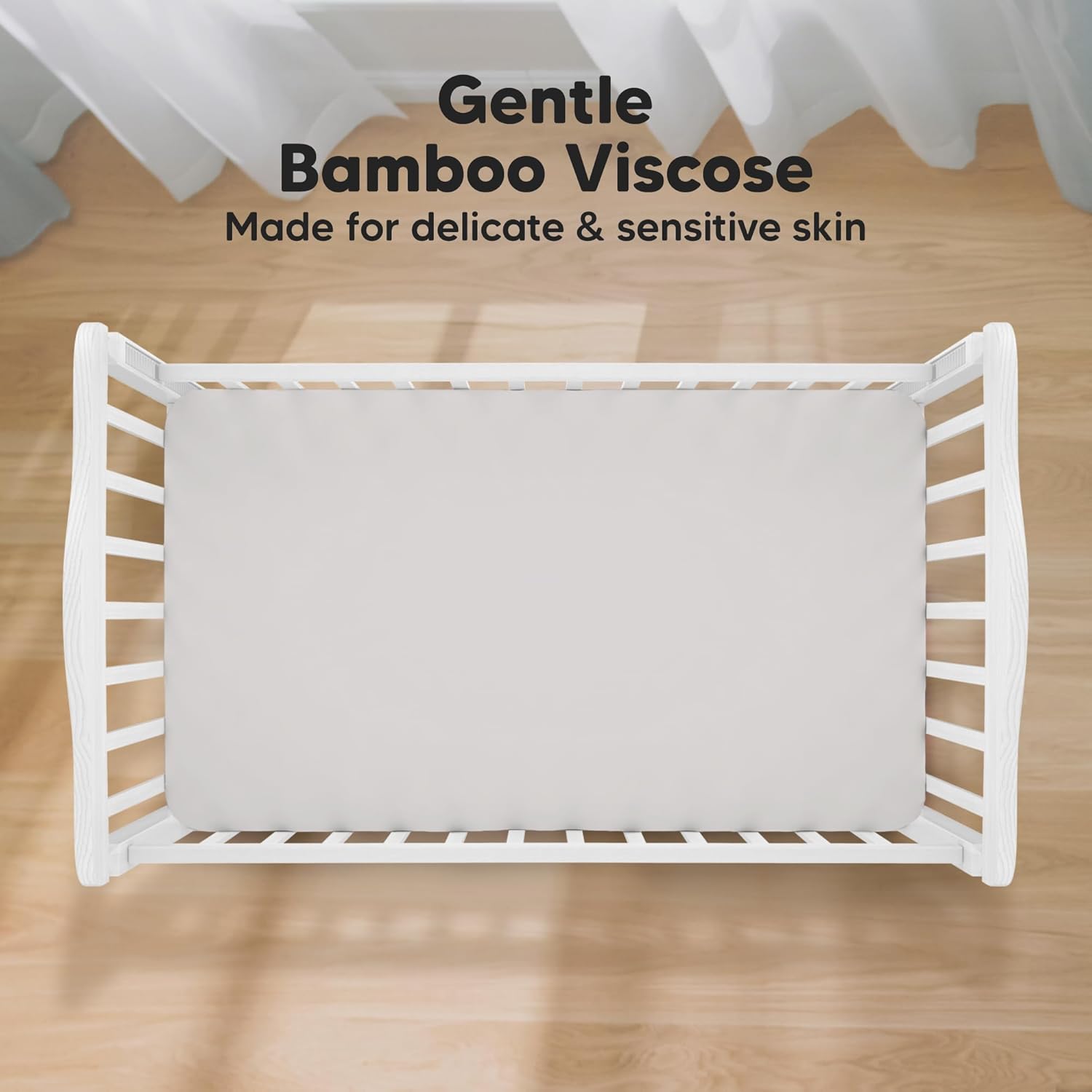 KeaBabies 2-Pack Baby Crib Sheets for Boys, Girls - 52x28 Viscose Derived from Bamboo Toddler Bed