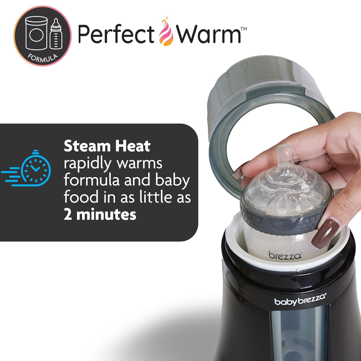 Baby Brezza Fast Baby Bottle Warmer - Baby Milk Warmer + Breastmilk Warmer Defroster – 2 Unique
