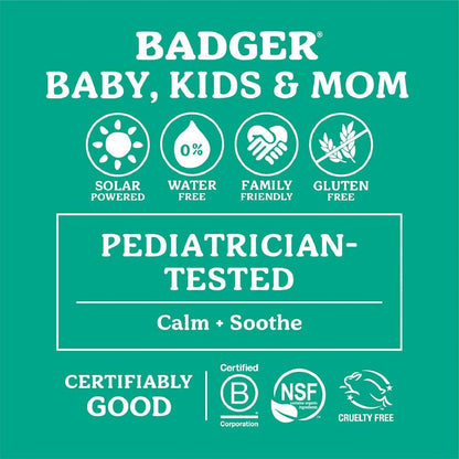 Badger Diaper Cream, 99% Organic Diaper Rash Cream for Baby, Zinc Oxide Ointment w/Soothing Calendula Cream for Sensitive Baby Skin, 2.9 fl oz, 2-Pack